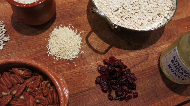 Ingredients for oat granola 